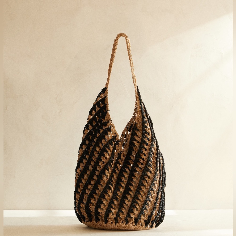Zara Home Contrast Paper Tote Bag